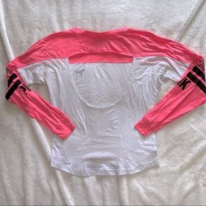 VS PINK Open Back Long Sleeved Tee